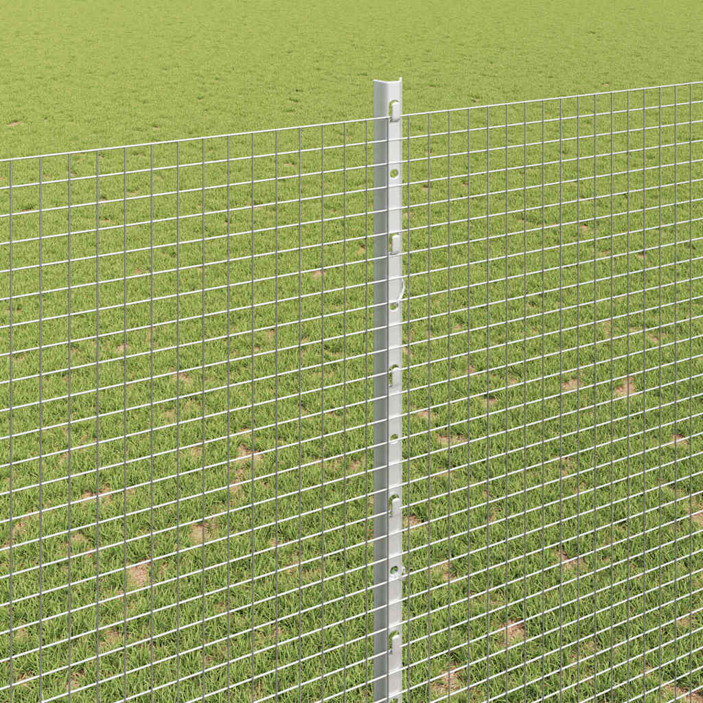 Zavarena žičana ograda s postom 50 x 1,5 m Srebrna Mreža