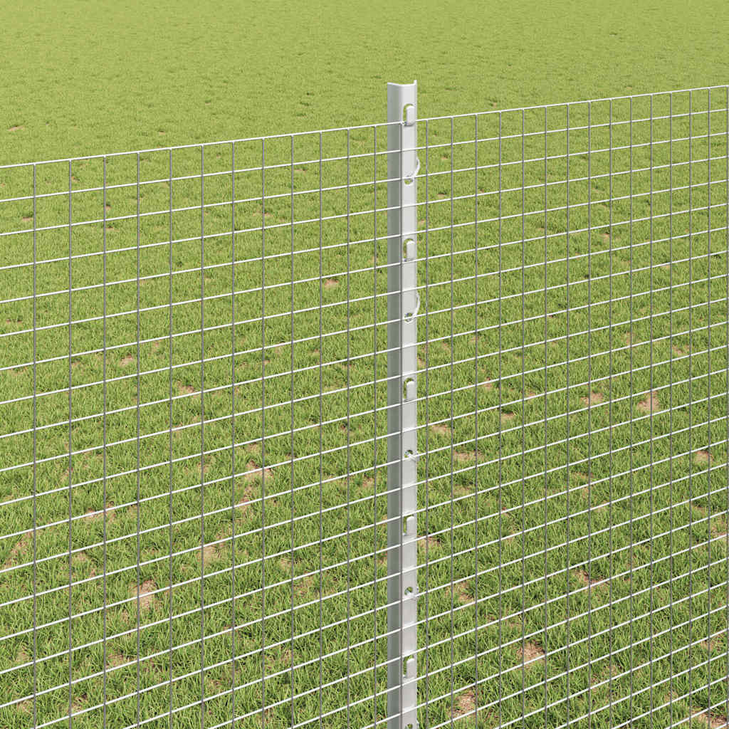 Zavarena žičana ograda s postom 50 x 1,5 m Srebrna Mreža