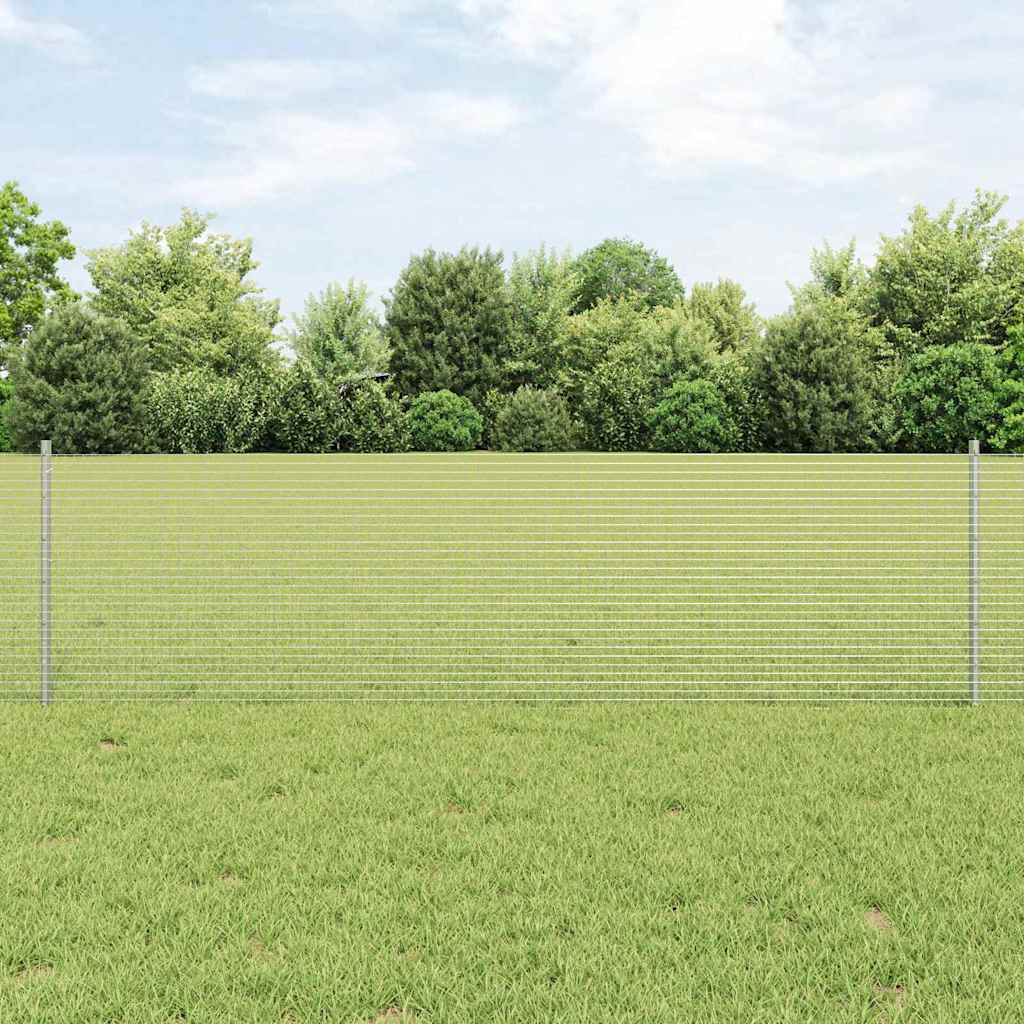 Zavarena žičana ograda s postom 100 x 0,6 m Srebrna Mreža