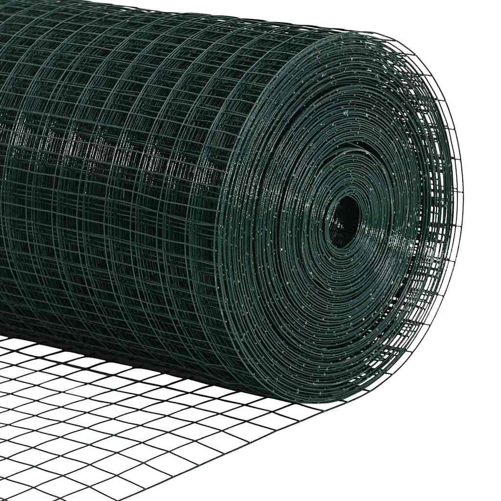 Zavarena žičana ograda s postom 50 x 0,5 m Zelena Mreža