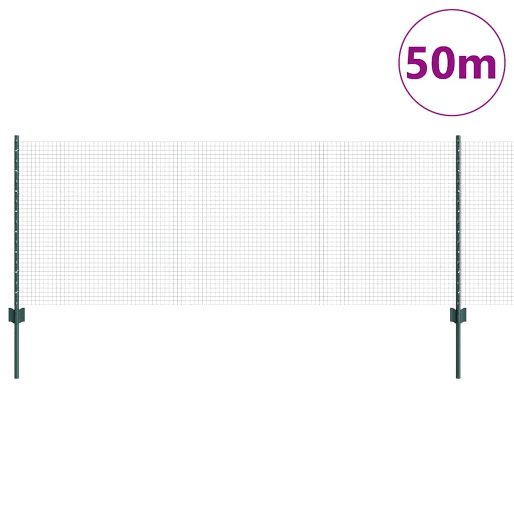 Zavarena žičana ograda s postom 50 x 0,8 m Zelena Mreža