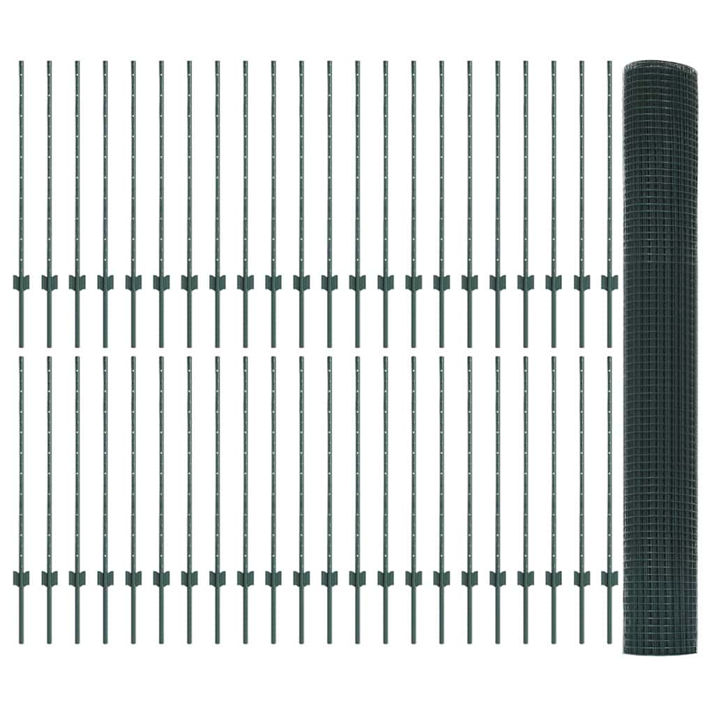 Zavarena žičana ograda s postom 100 x 1 m Čelik premazan PVC-om