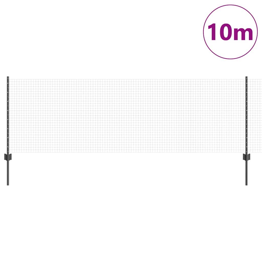 Zavarena žičana ograda s postom 10 x 0,8 m (Š x V)