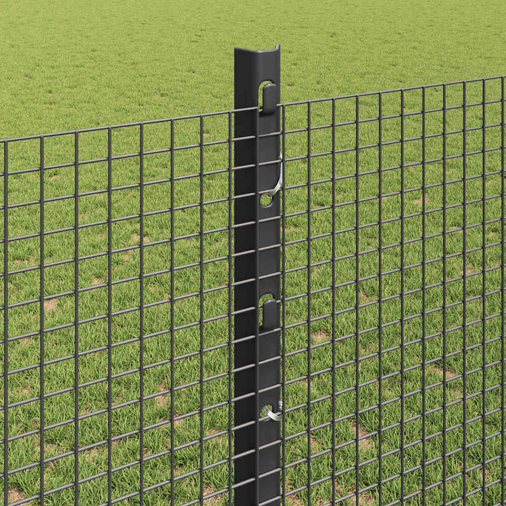 Zavarena žičana ograda s postom 25 x 1,2 m Siva Mreža