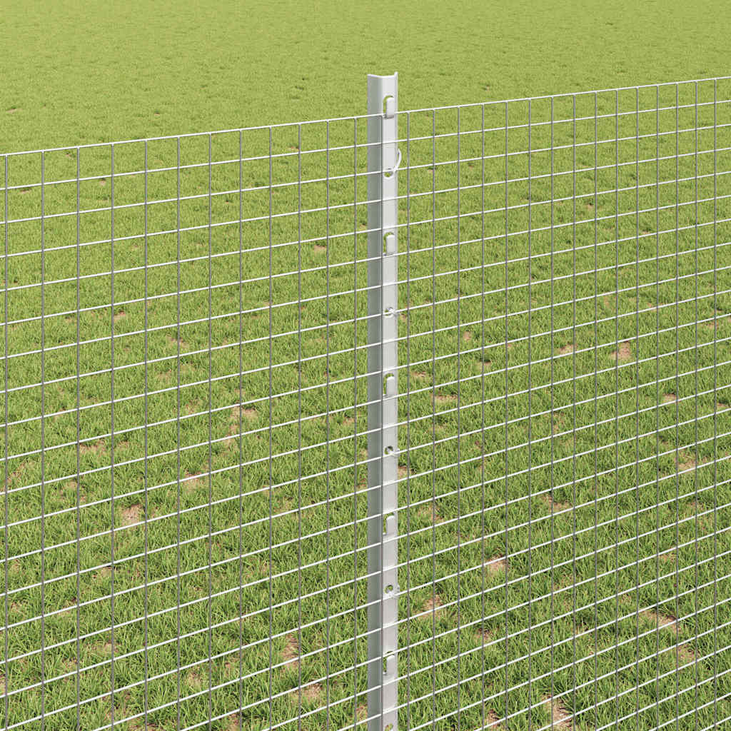 Zavarena žičana ograda s postom 25 x 1,4 m Siva Mreža