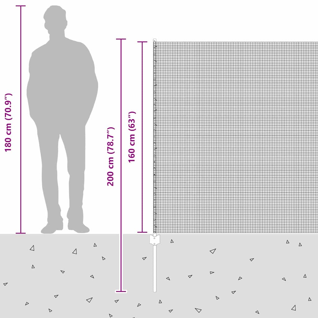 Zavarena žičana ograda s postom 25 x 1,6 m Siva Mreža