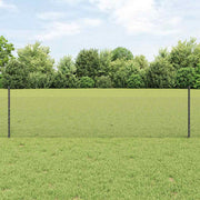 Zavarena žičana ograda s postom 50 x 0,5 m Siva Mreža