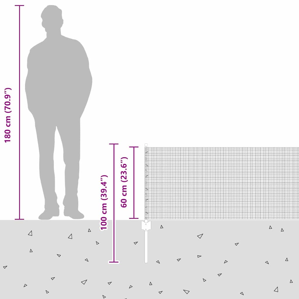 Zavarena žičana ograda s postom 50 x 0,6 m Siva Mreža