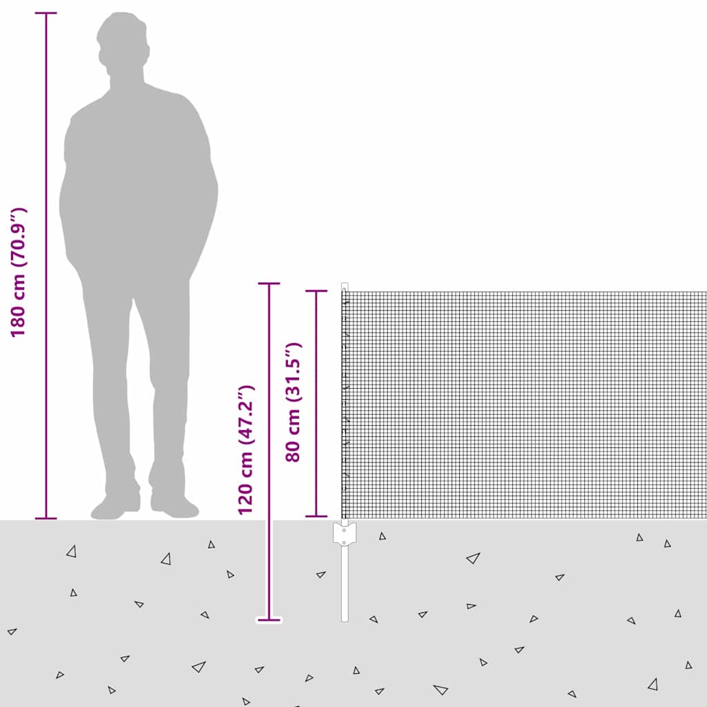 Zavarena žičana ograda s postom 100 x 0,8 m Siva Mreža