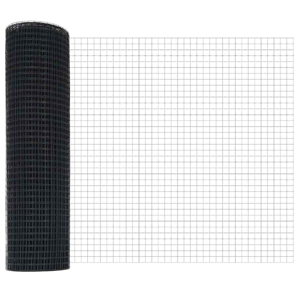 Zavarena žičana ograda s postom 100 x 0,8 m Siva Mreža