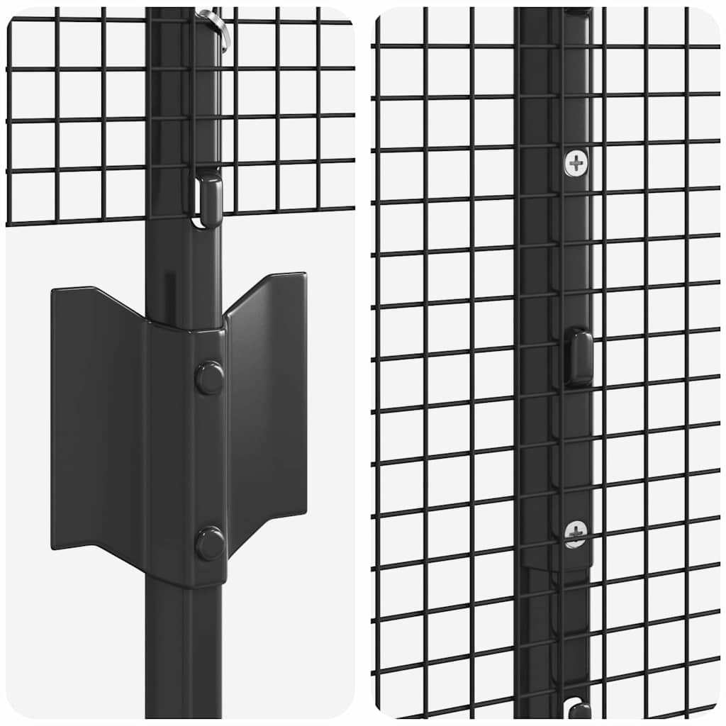 Zavarena žičana ograda s postom 100 x 1 m Čelik premazan PVC-om