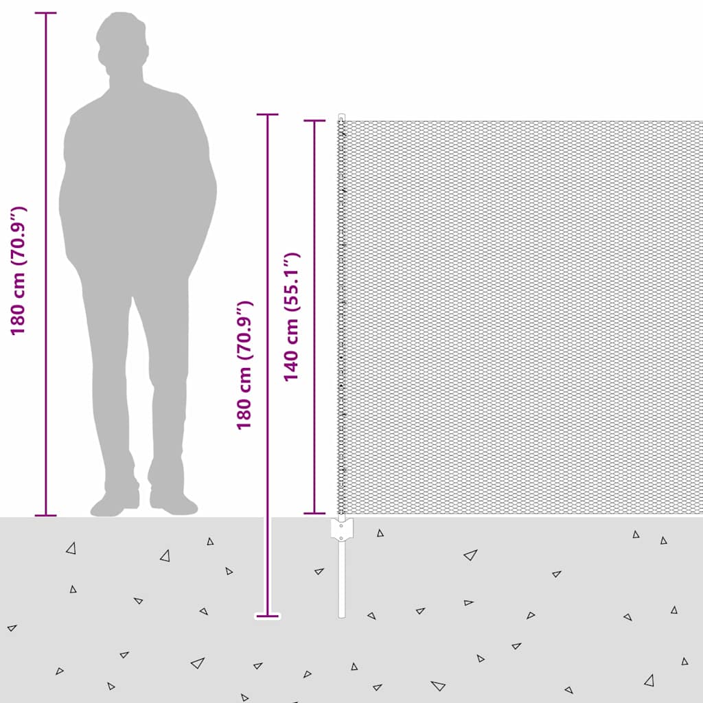 Zavarena žičana ograda 10 x 1,4 m (Š x V) Čelik premazan PVC-om