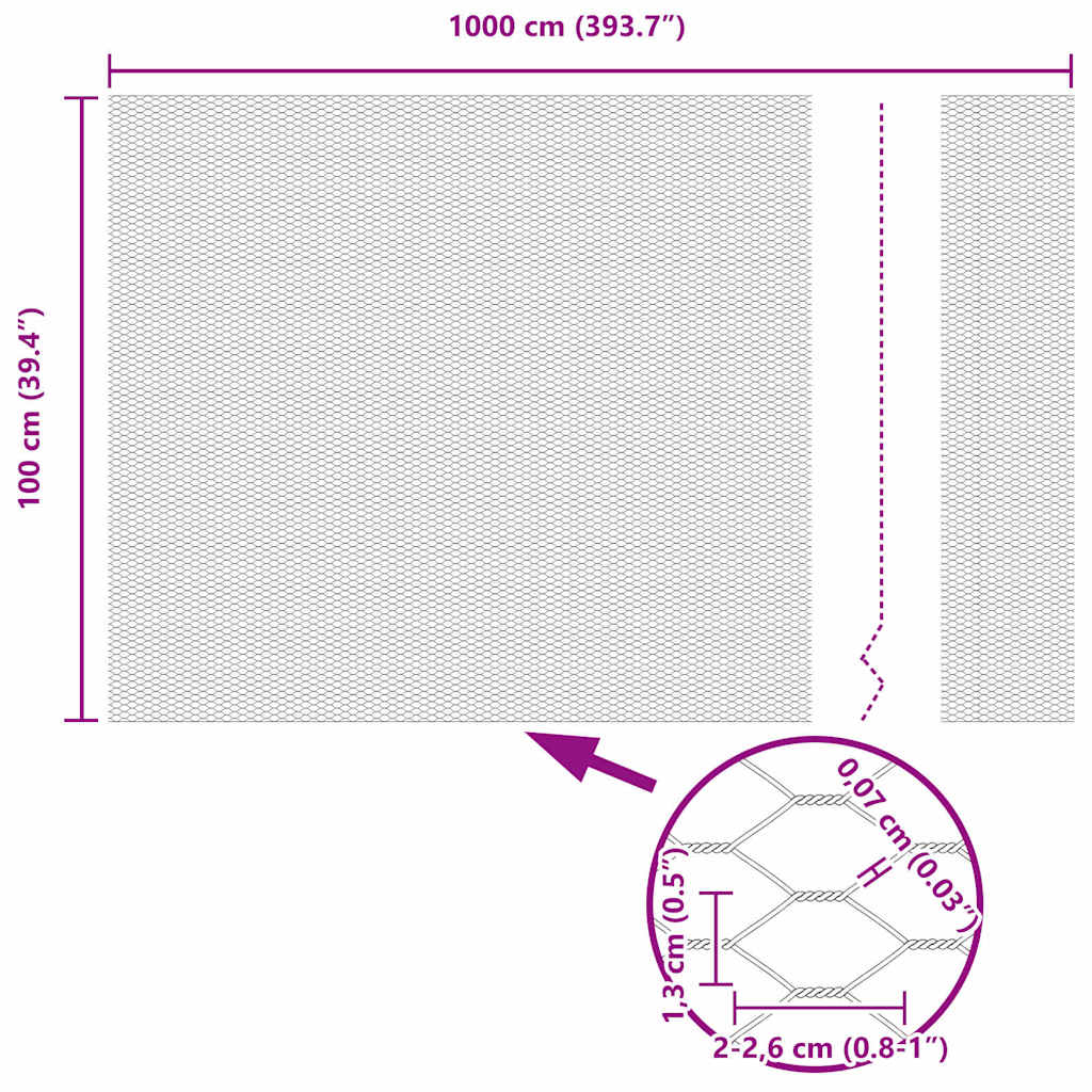 Zavarena žičana ograda 10 x 1 m (Š x V) Čelik premazan PVC-om