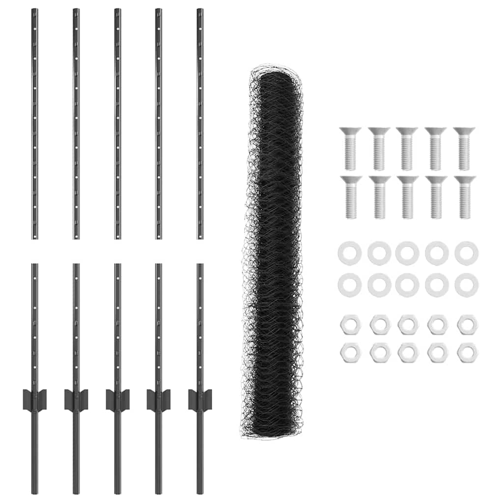 Zavarena žičana ograda 10 x 1 m (Š x V) Čelik premazan PVC-om