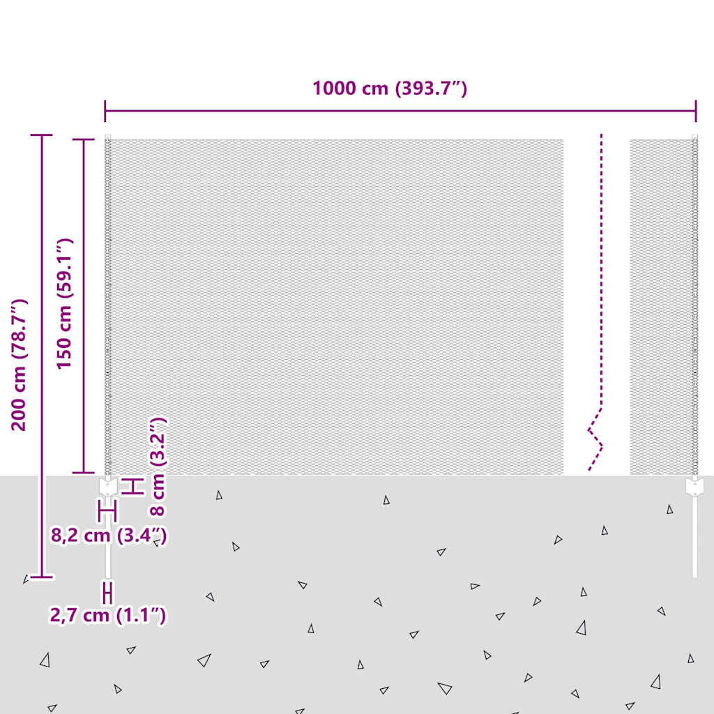 Zavarena žičana ograda 10 x 1,5 m (Š x V) Čelik premazan PVC-om