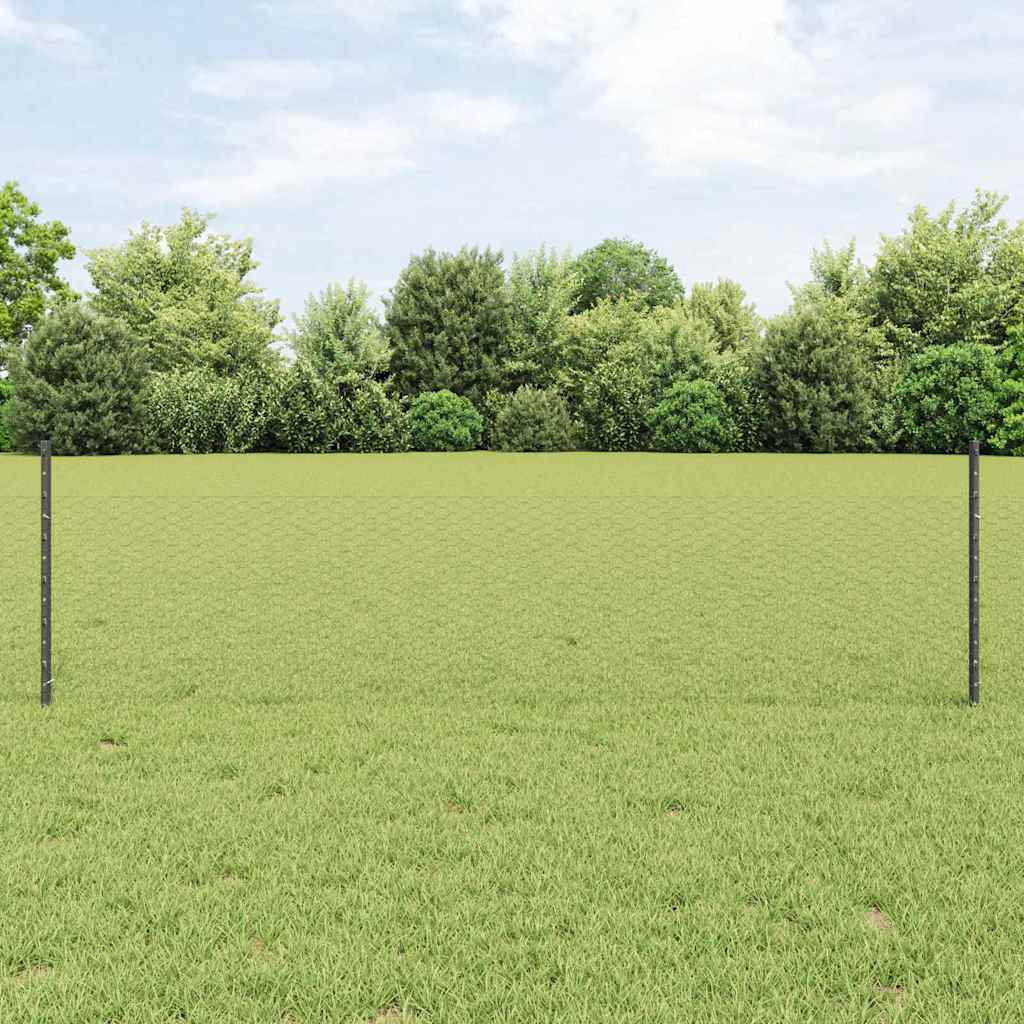 Zavarena žičana ograda 25 x 0,5 m (Š x V) Čelik premazan PVC-om
