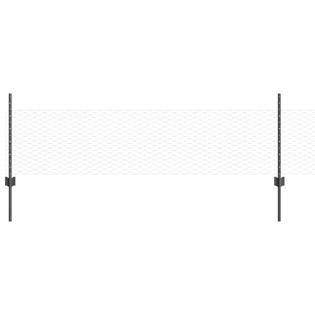 Zavarena žičana ograda 25 x 0,5 m (Š x V) Čelik premazan PVC-om