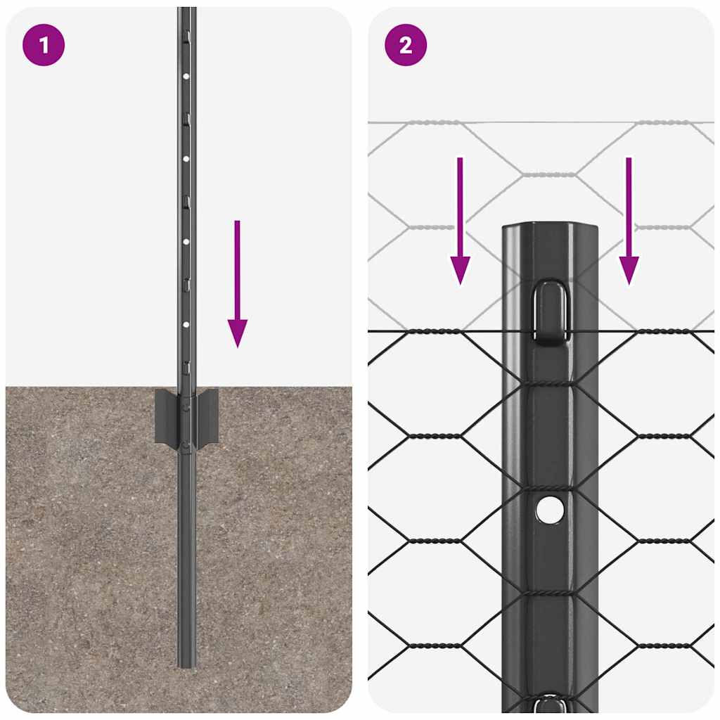 Zavarena žičana ograda 25 x 0,8 m (Š x V) Čelik premazan PVC-om