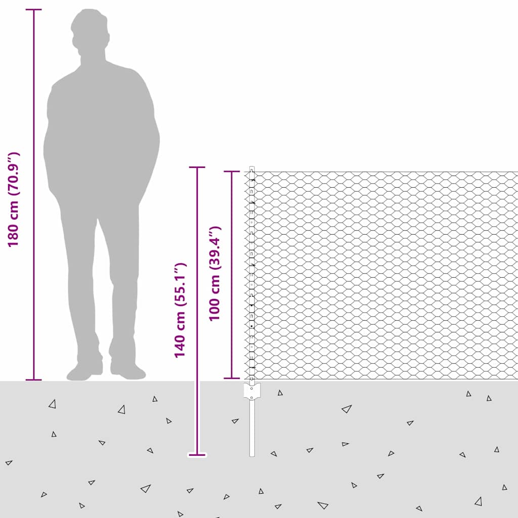 Zavarena žičana ograda 25 x 1 m (Š x V) Čelik premazan PVC-om