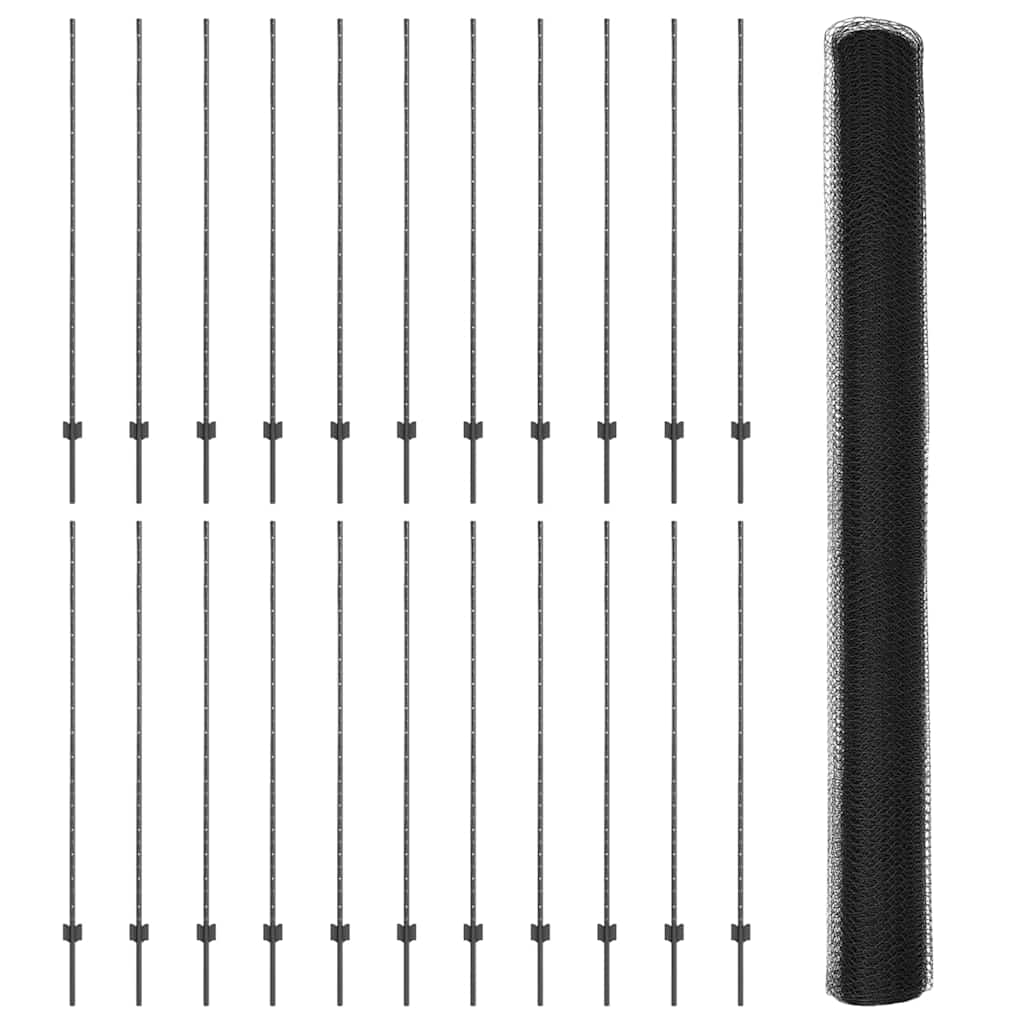 Zavarena žičana ograda 50 x 1,5 m (Š x V) Čelik premazan PVC-om