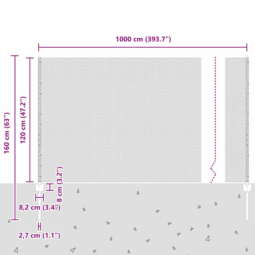 Zavarena žičana ograda 10 x 1,2 m (Š x V) Vruće pocinčani čelik