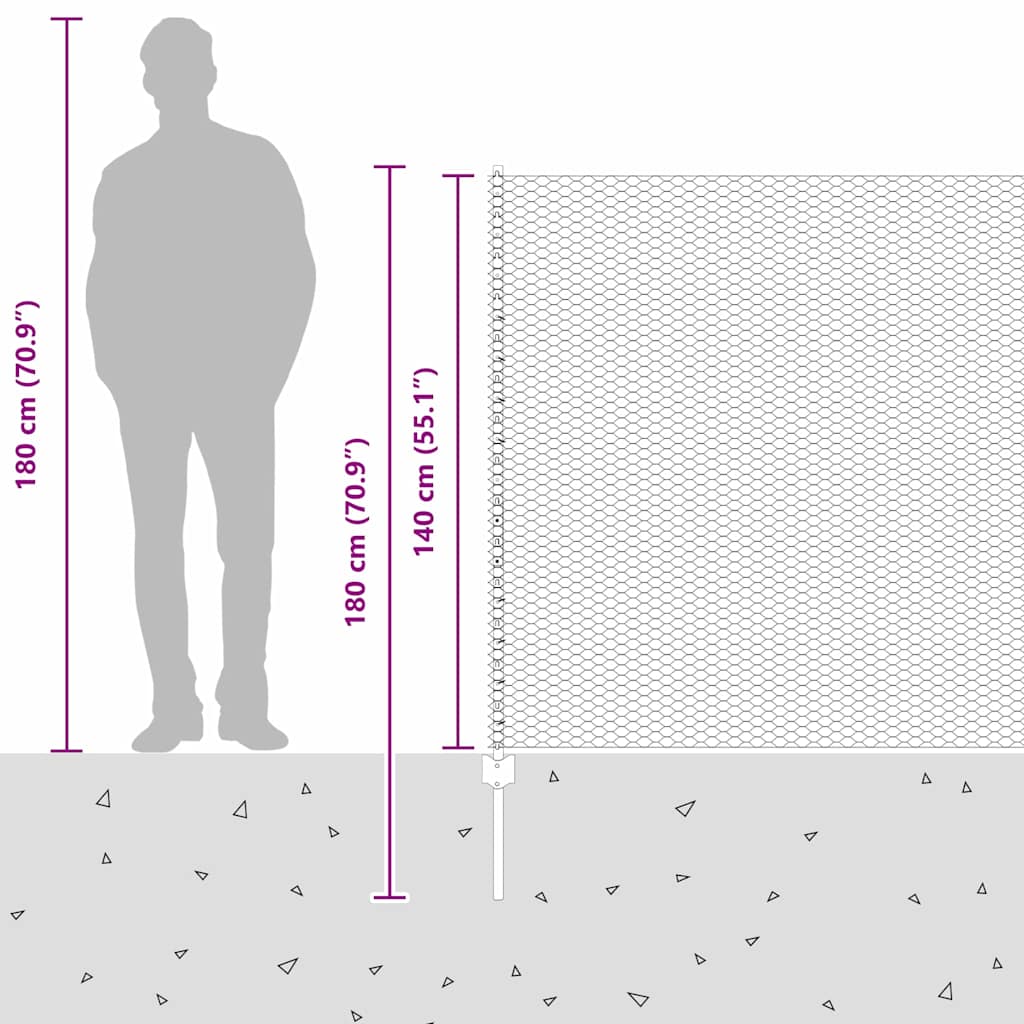 Zavarena žičana ograda 10 x 1,4 m (Š x V) Vruće pocinčani čelik