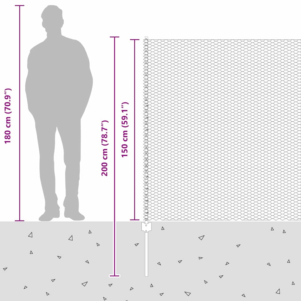 Zavarena žičana ograda 25 x 1,5 m (Š x V) Vruće pocinčani čelik