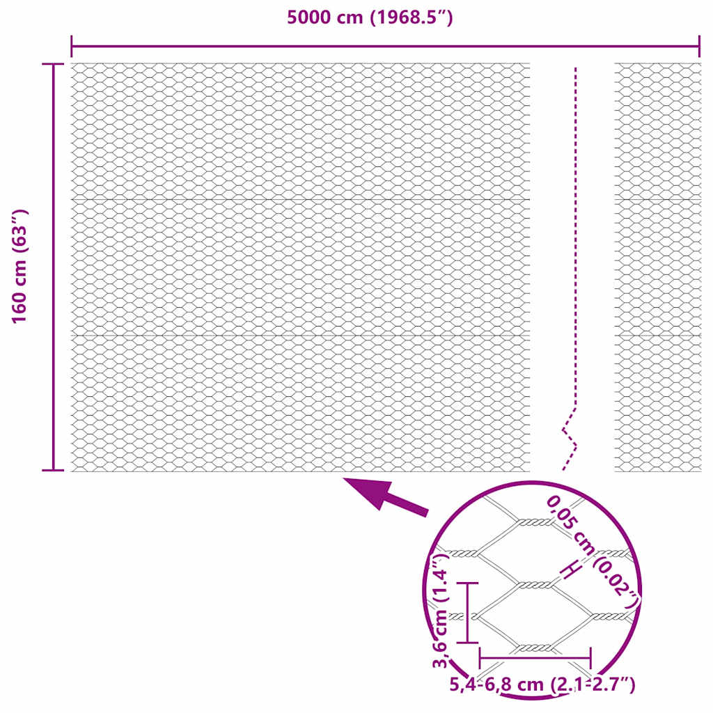 Zavarena žičana ograda 50 x 1,6 m (Š x V) Vruće pocinčani čelik