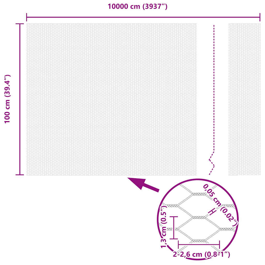Zavarena žičana ograda 100 x 1 m (Š x V) Vruće pocinčani čelik