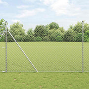 Ograda od lančane veze 10 x 1,6 m Pocinčani čelik Srebrno