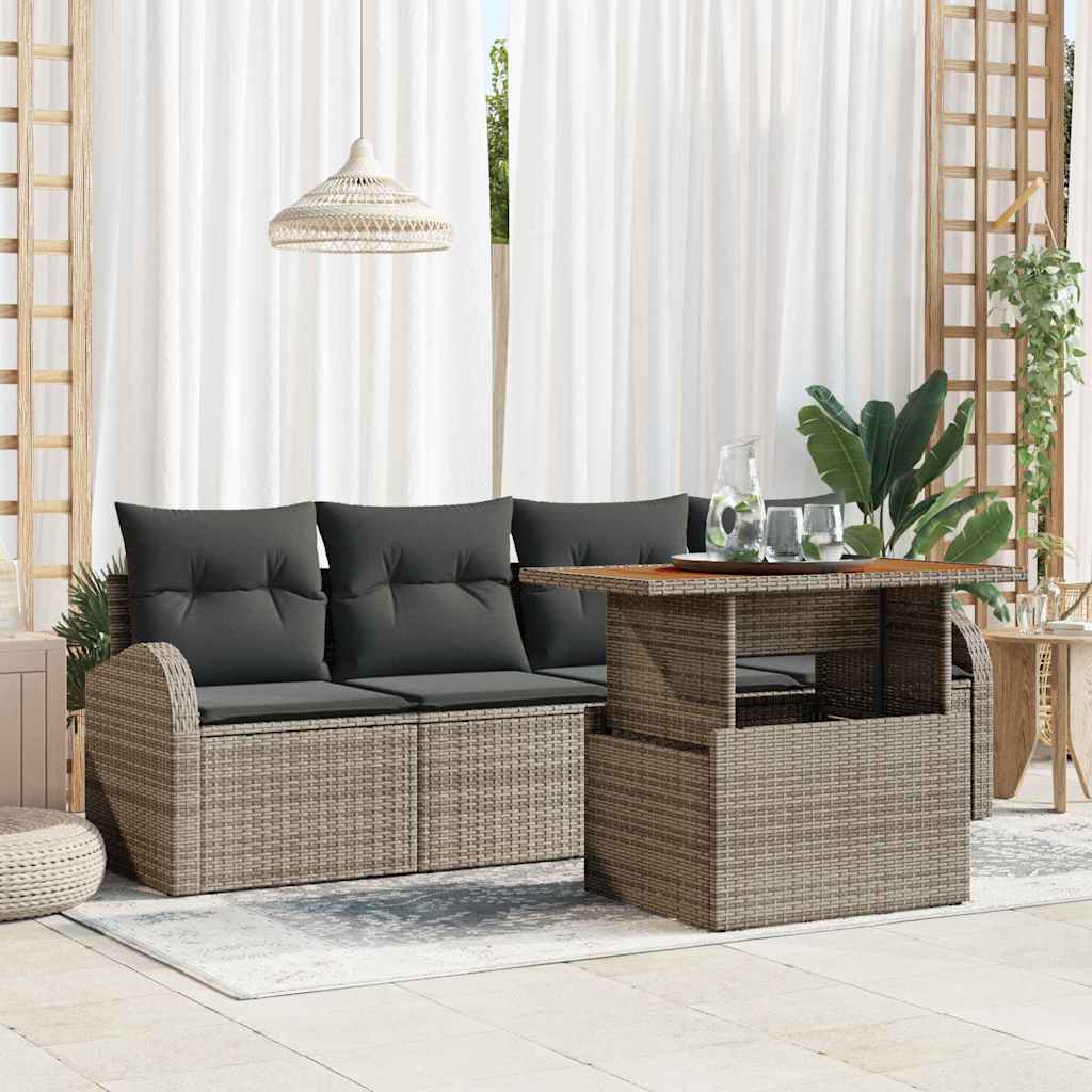 Sjedeća garnitura za vrt 5 pcs Siva