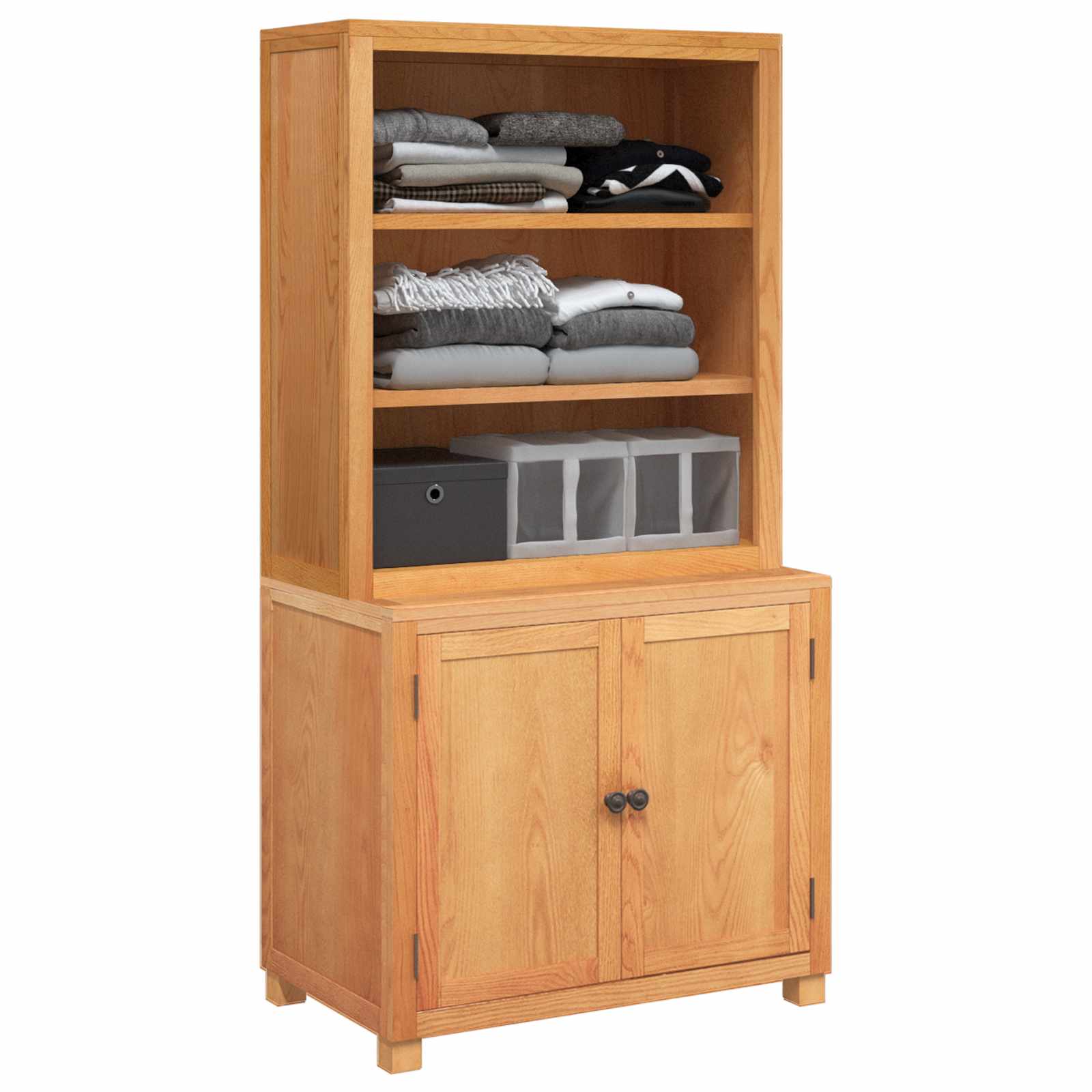 Set namještaja za pohranu 2 kom. Smeđa Čvrsto Hrastovo Drvo