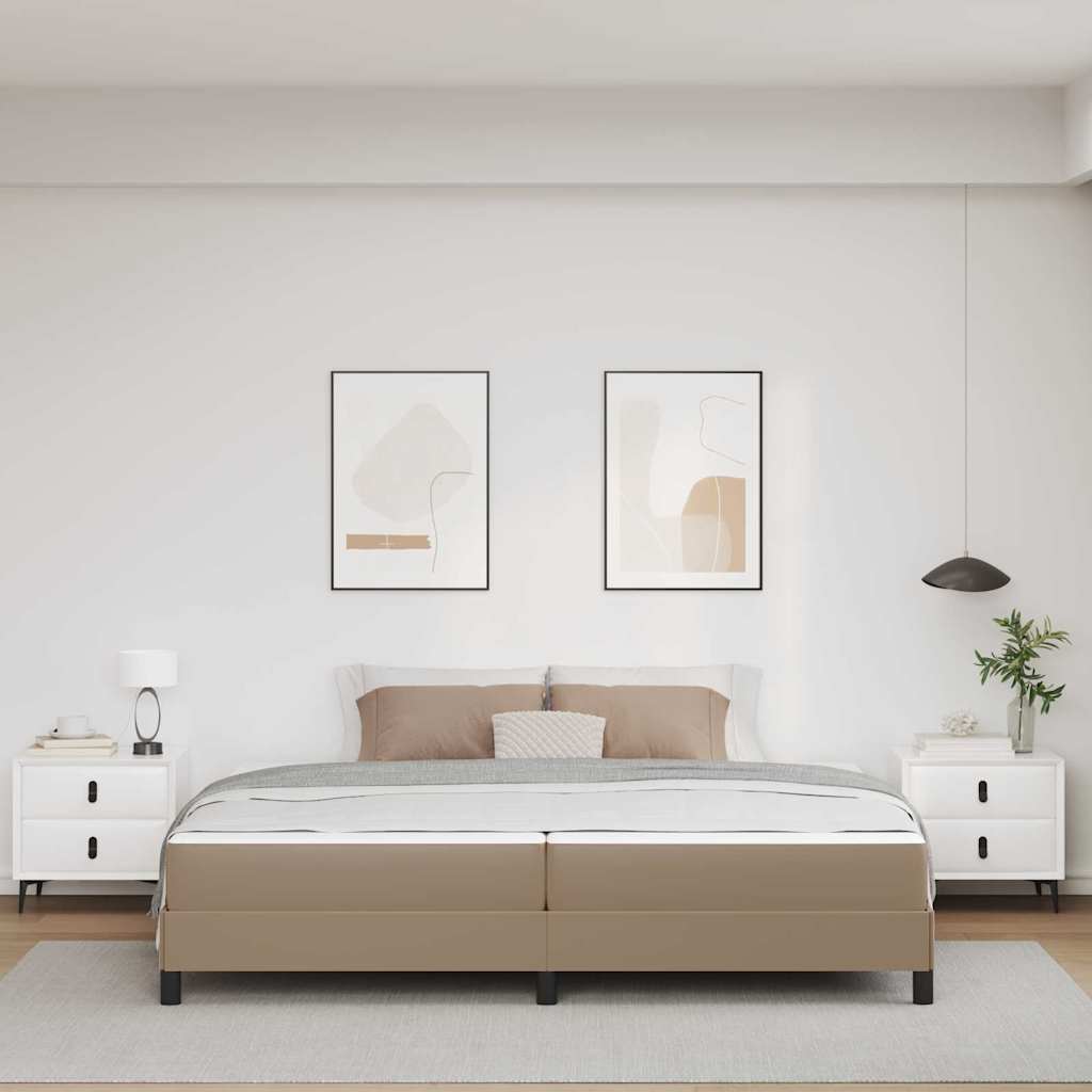 Krevetna konstrukcija Boja cappuccina 200 x 200 cm tkanina