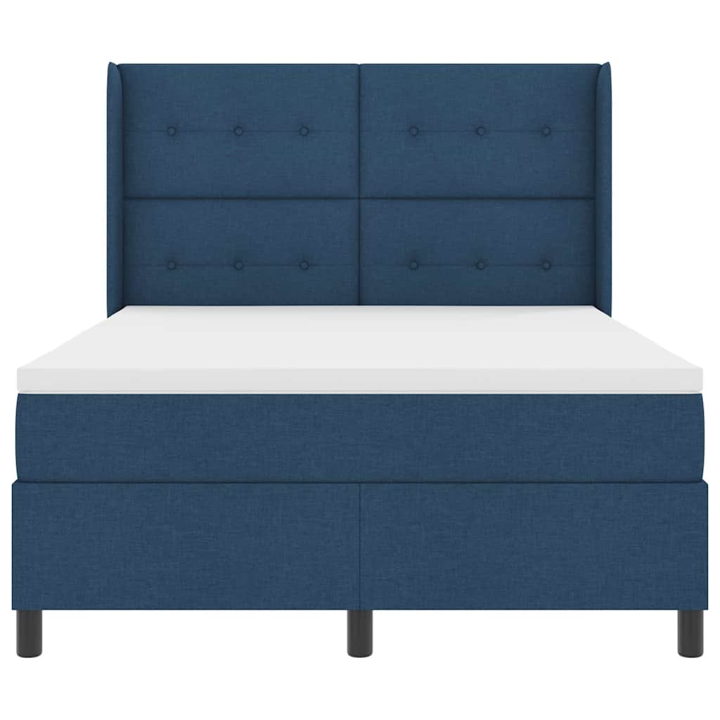 Krevet s opruga kutije s jastukom Plava 200 x 140 cm tkanina