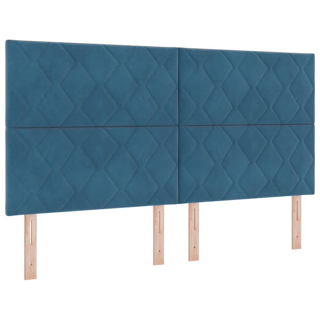 Krevet s opruga kutije s madracem Plava 180 x 200 cm Baršun