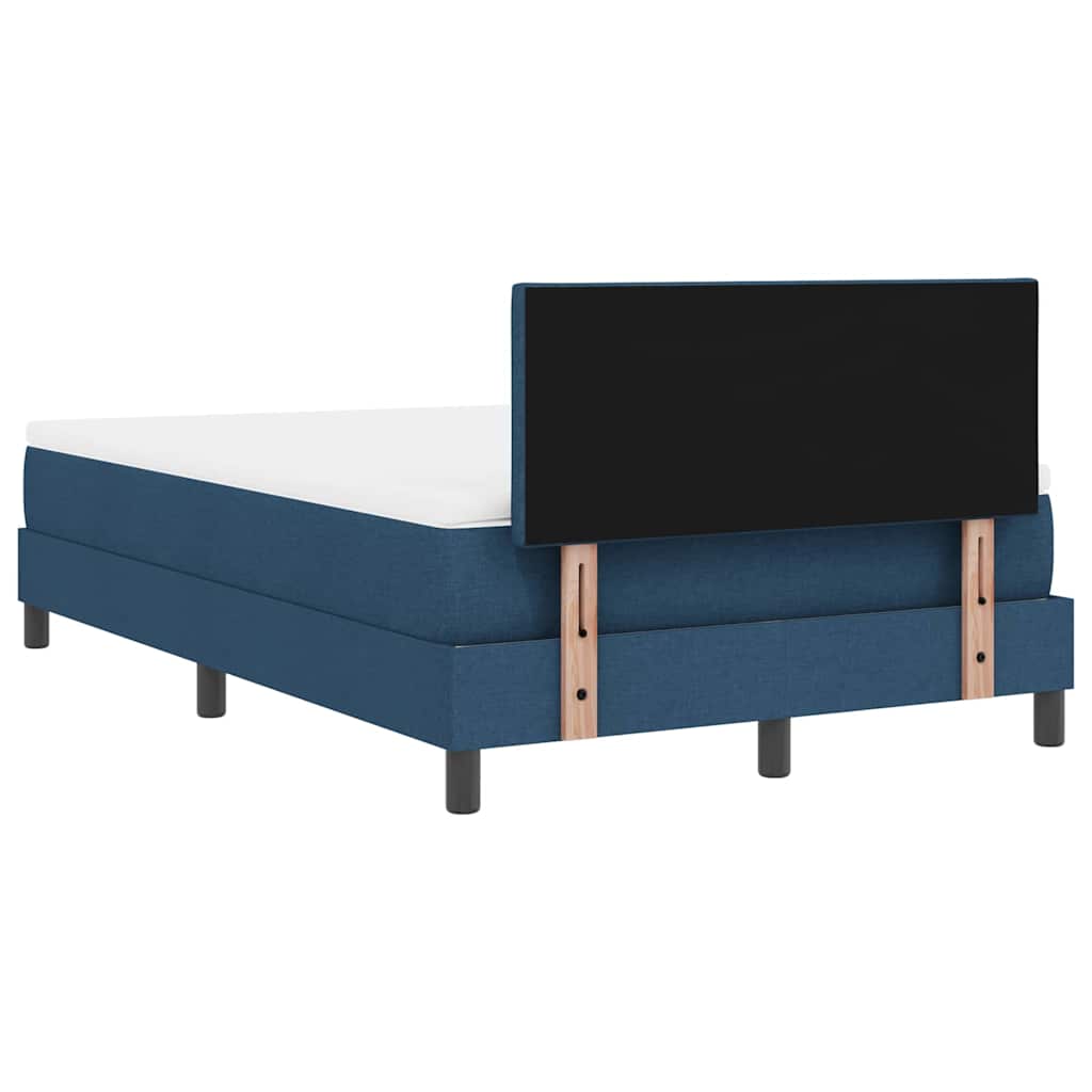 Krevet s opruga kutije s LED trakama Plava 120 x 190 cm tkanina