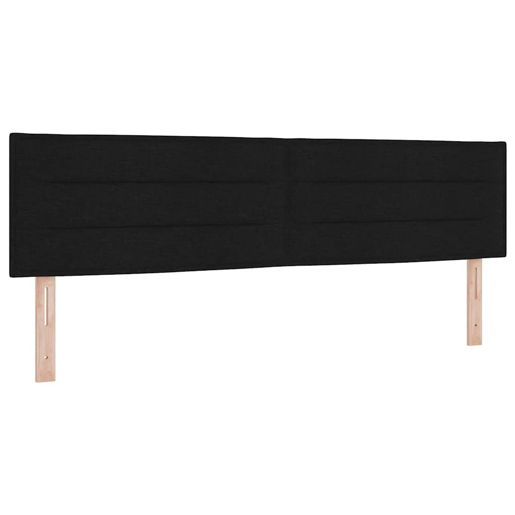 LED Box Spring Krevet s LED trakama Crna 180 x 200 cm tkanina