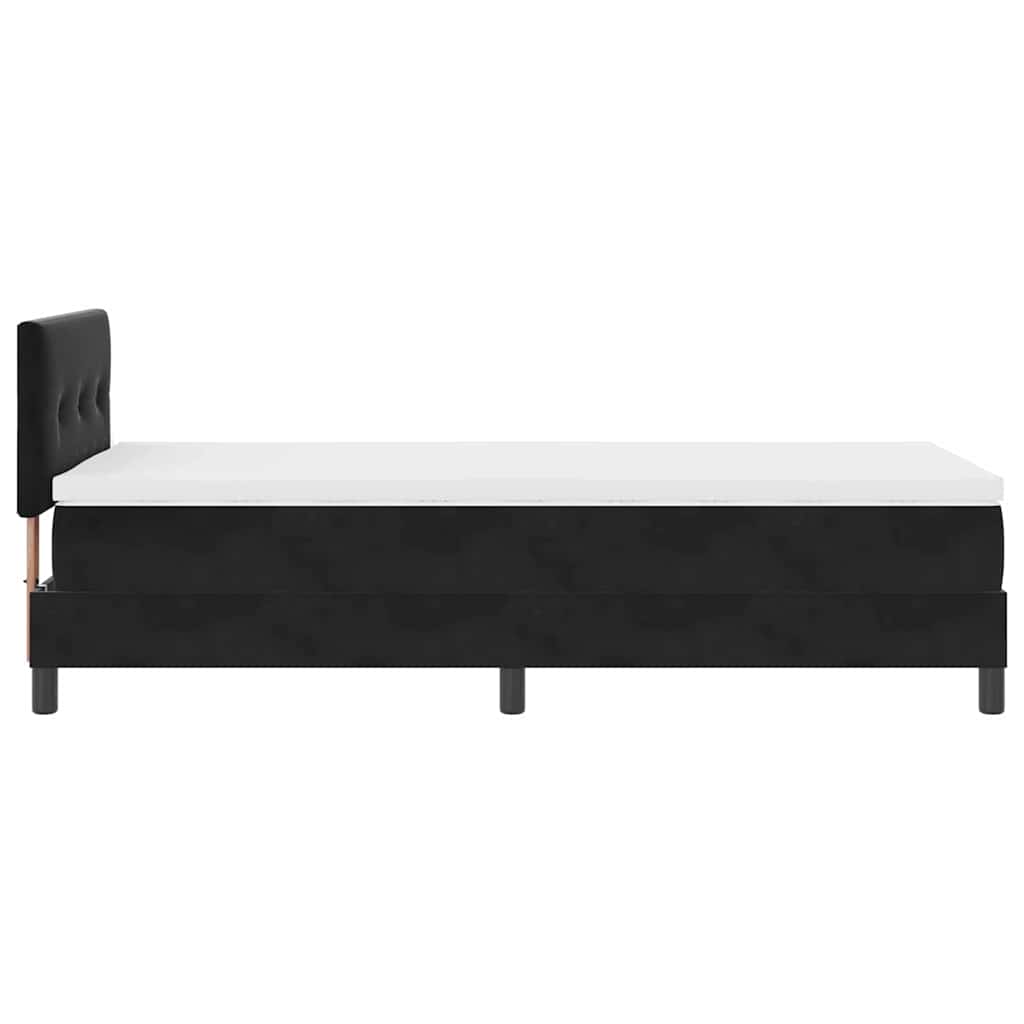 LED Box Spring Krevet s LED trakama Crna 80 x 200 cm Baršun