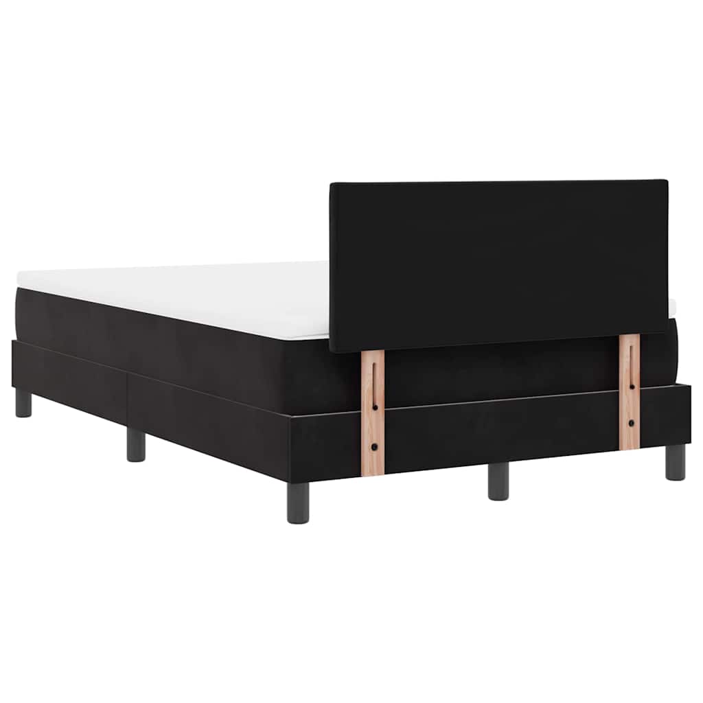 LED Box Spring Krevet s LED trakama Crna 120 x 190 cm Baršun
