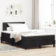 LED Box Spring Krevet s LED trakama Crna 120 x 200 cm Baršun