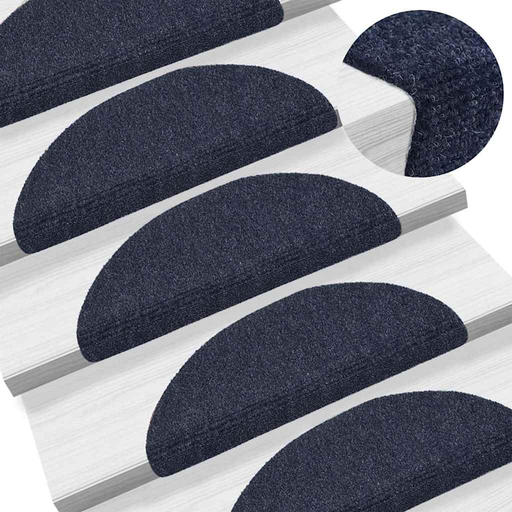 Prostirke za stepenice samoljepljive 20 kom 56x17x3 cm plave poluokrugle