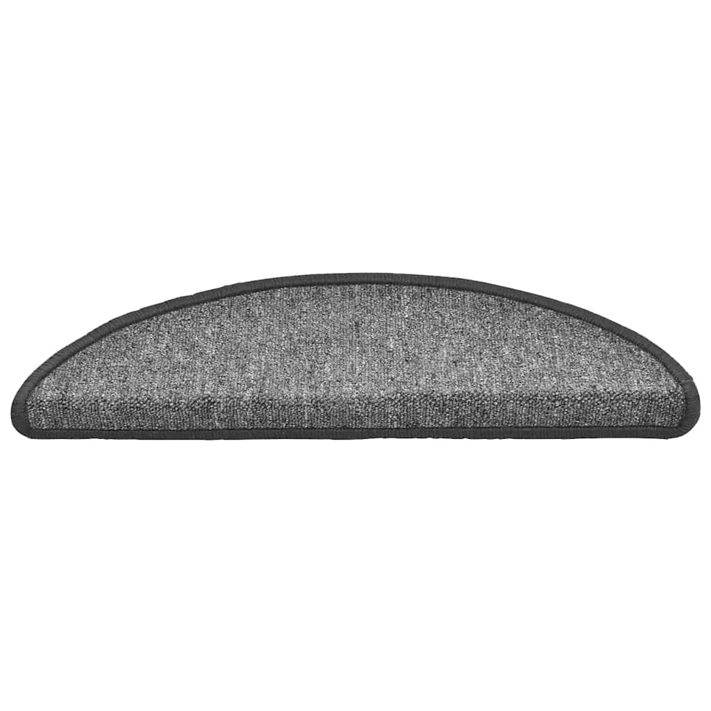 Prostirke za stepenice 20 kom 56x17x3 cm tamno sive poluokrugle