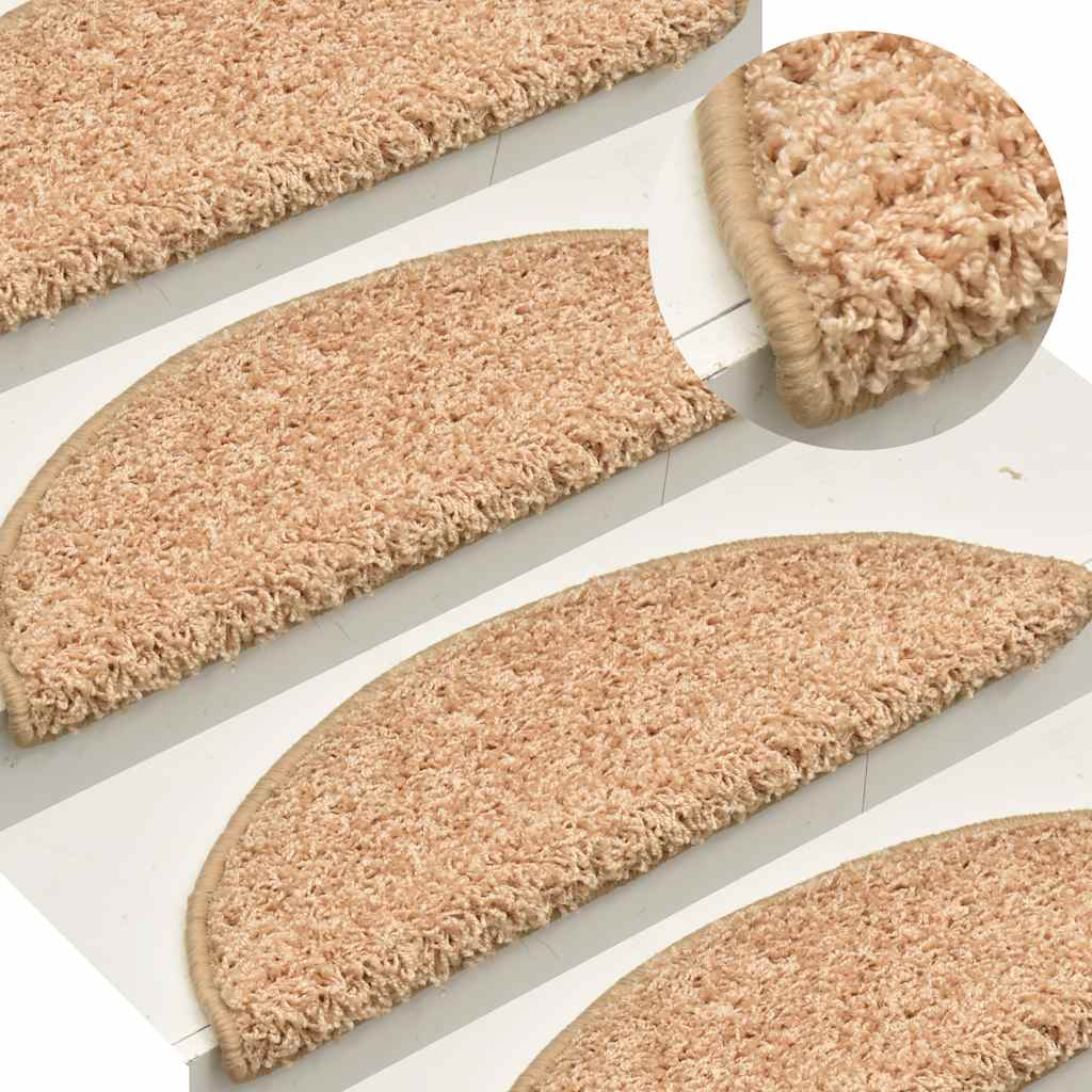 Prostirke za stepenice 30 kom 65x21x4 cm zlatne poluokrugle velike