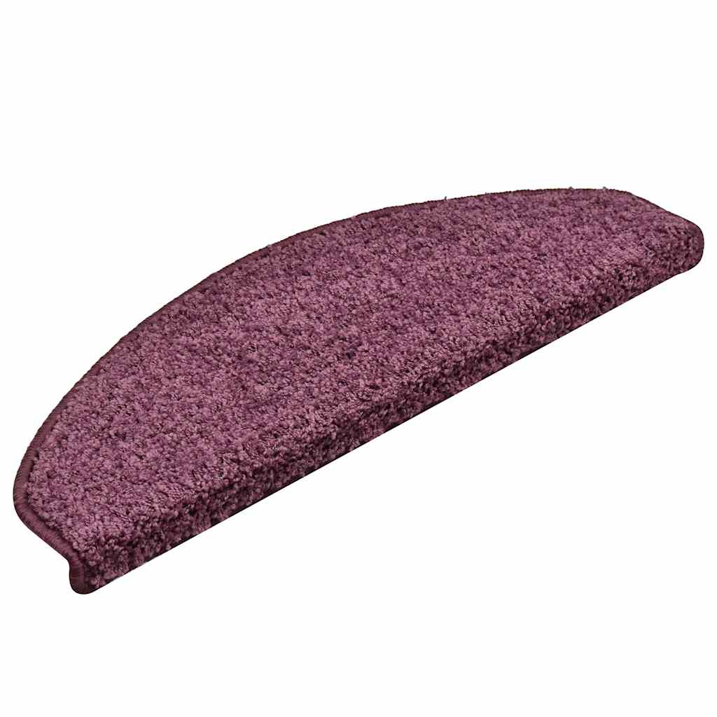 Prostirke za stepenice 30 kom 65x21x4 cm tamnoljubičaste poluokrugle velike