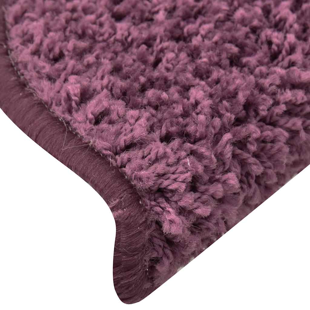 Prostirke za stepenice 30 kom 65x21x4 cm tamnoljubičaste poluokrugle velike