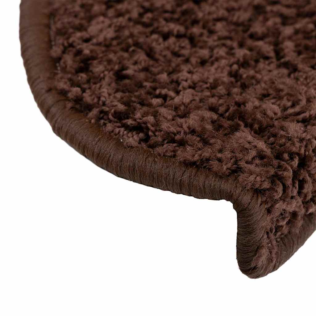 Prostirke za stepenice 20 kom 65x21x4 cm Smeđe poluokrugle velike