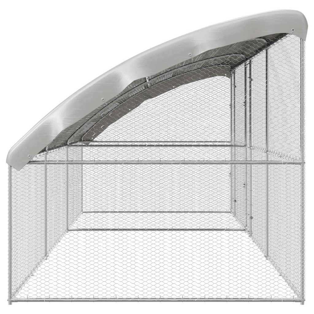 Kavez za piliće 3 pcs Srebrno 600 x 200 x 200 cm Cinkani čelik