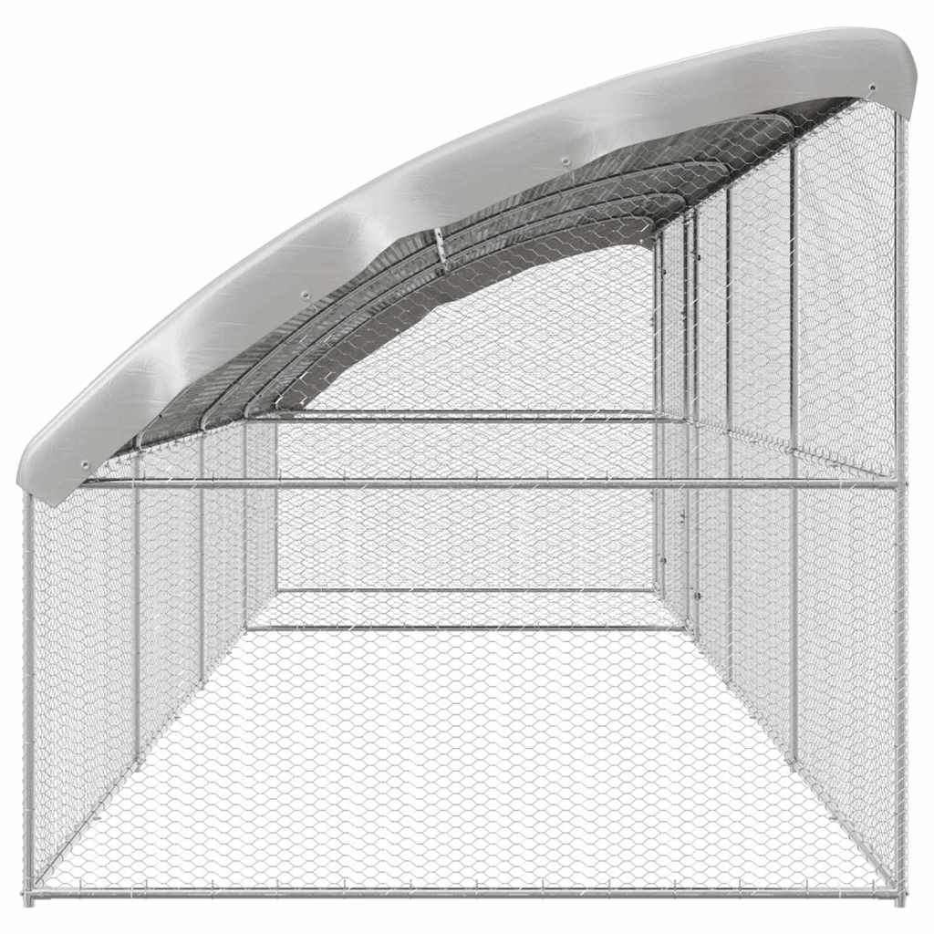 Kavez za piliće 4 pcs Srebrno 800 x 200 x 200 cm Cinkani čelik