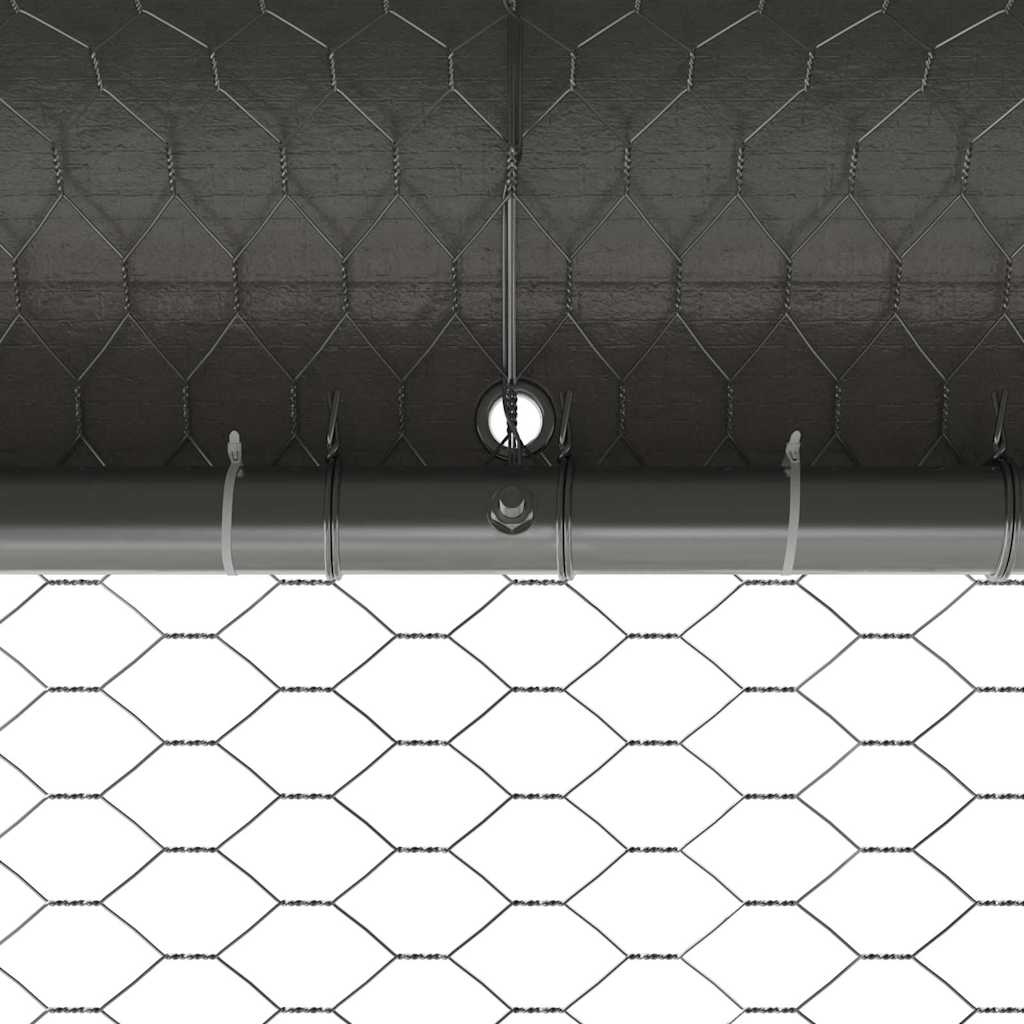 Kavez za piliće 4 pcs Srebrno 800 x 200 x 200 cm Čelik i PE