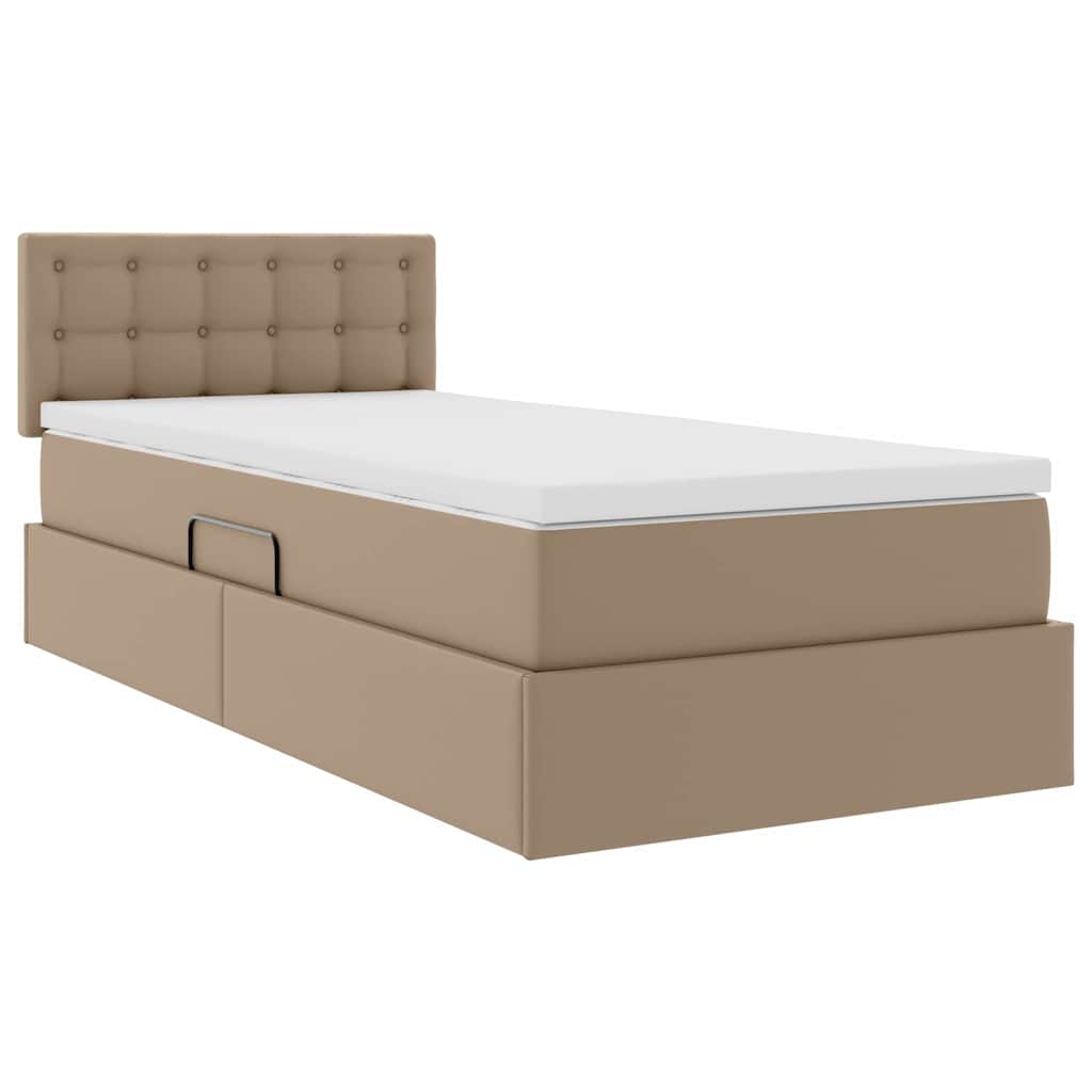 Krevet s prostorom za pohranu s LED-om Kapućino 100 x 200 cm